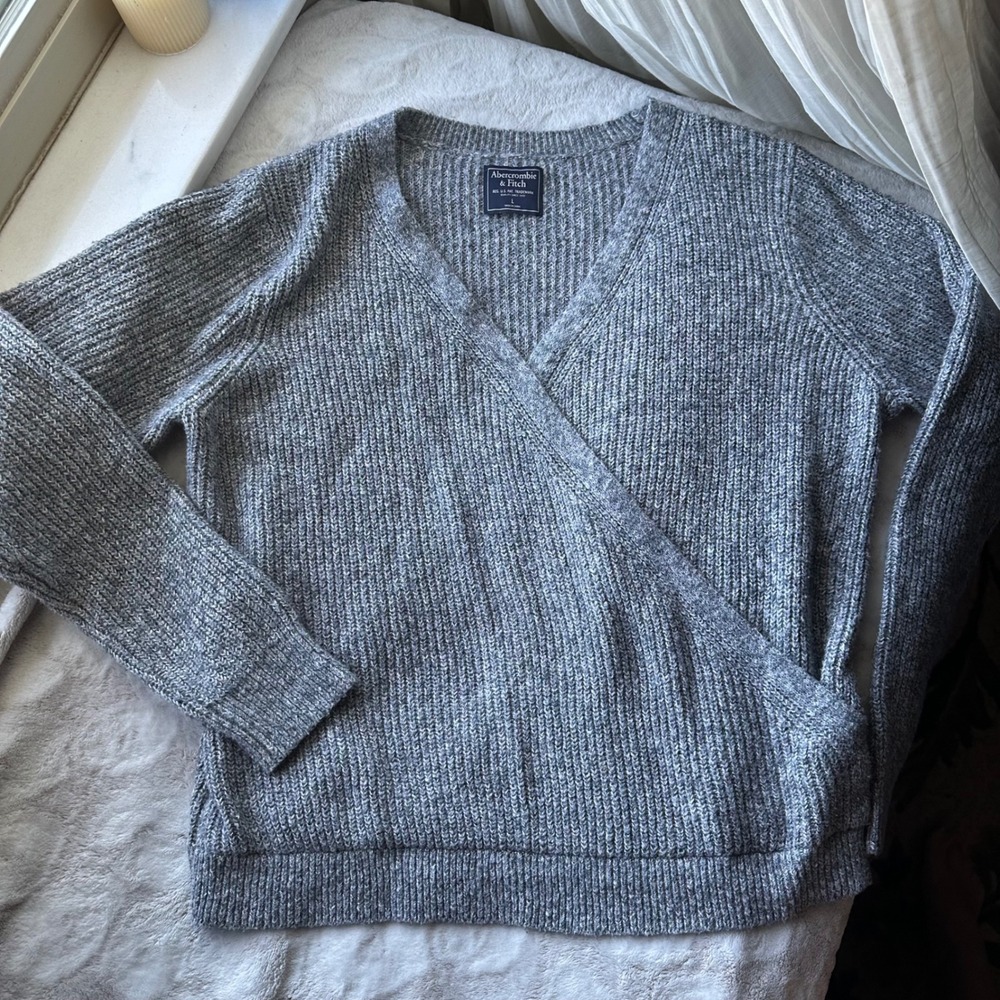 Ballet Core Wrap Long Sleeve Sweater Girlhood Preppy Coquette Top